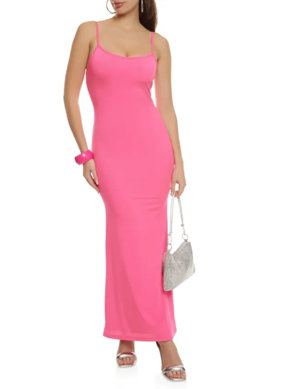 Ribbed Scoop Neck Cami Maxi Dress sold by Rainbow