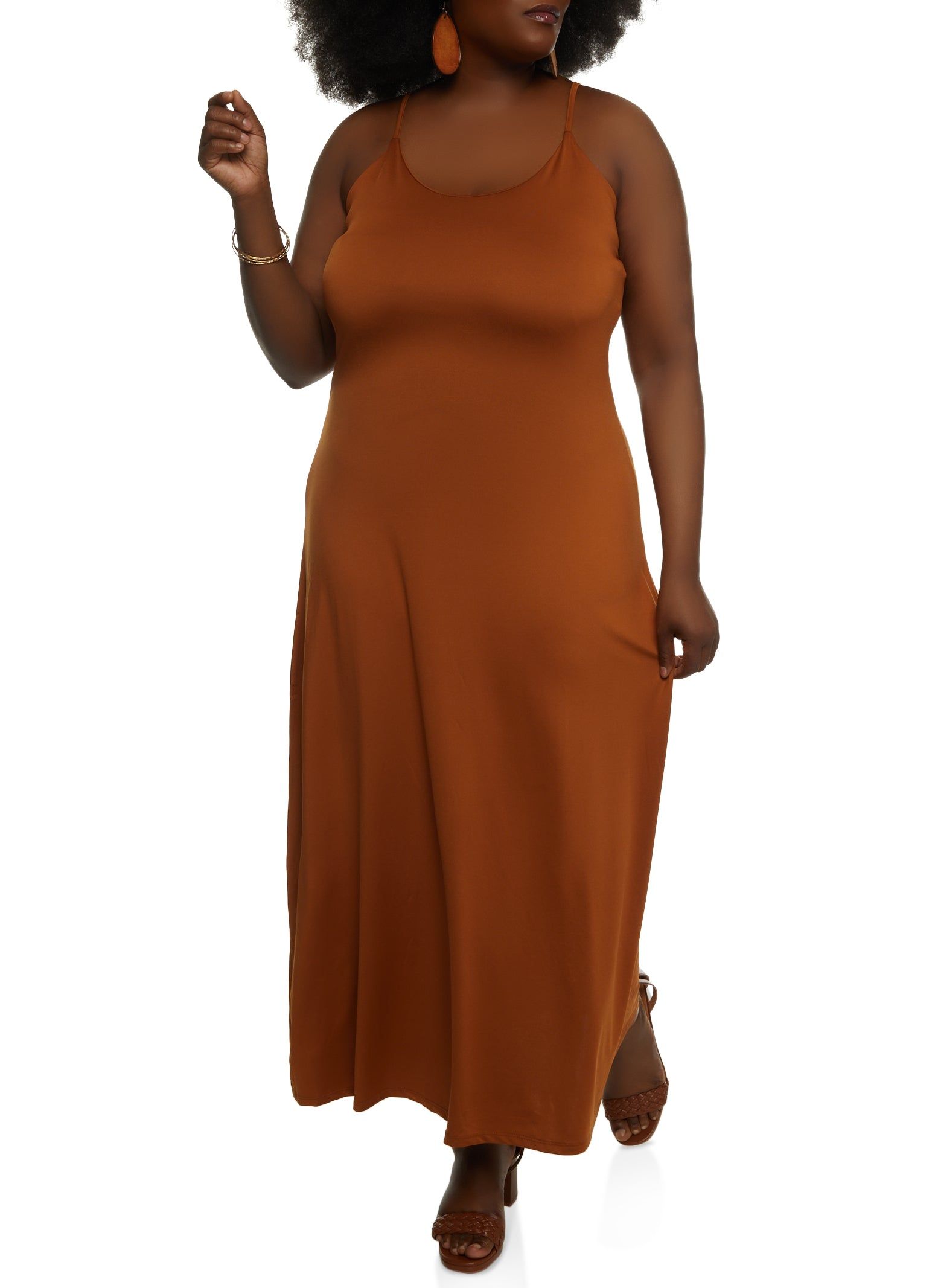 Plus Size Scoop Neck Cami Maxi Dress sold by Rainbow product image thumbnail 2