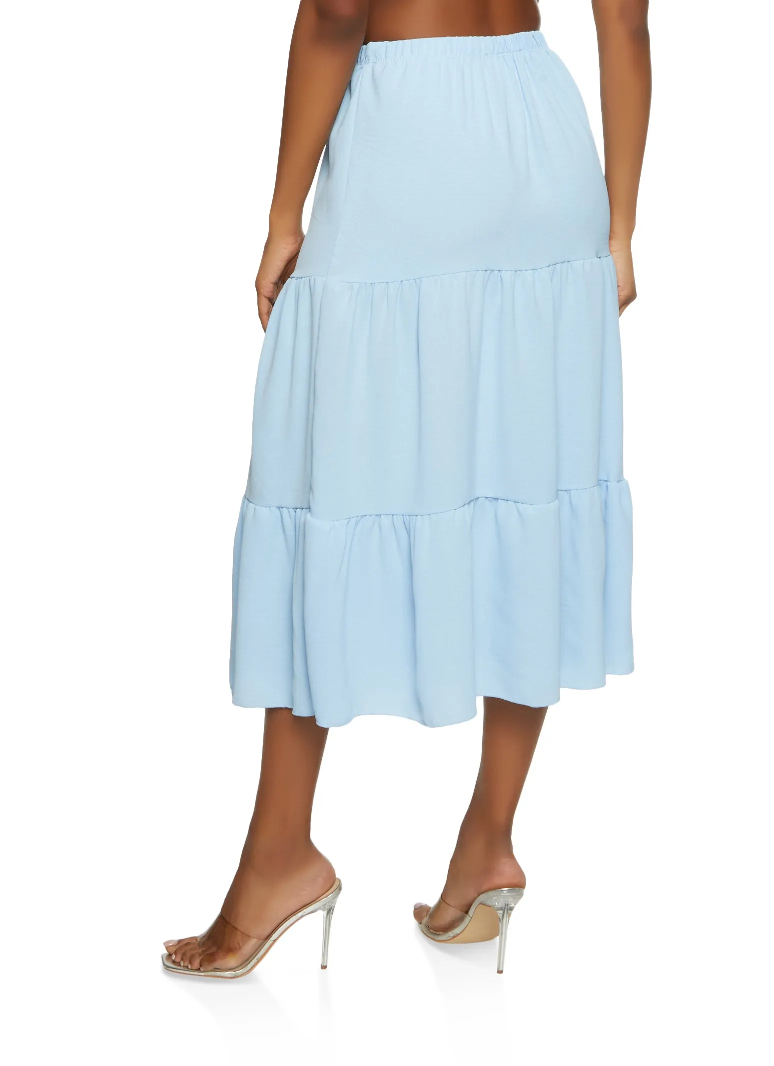 Airy Tiered Midi Skirt sold by Rainbow product image thumbnail 3