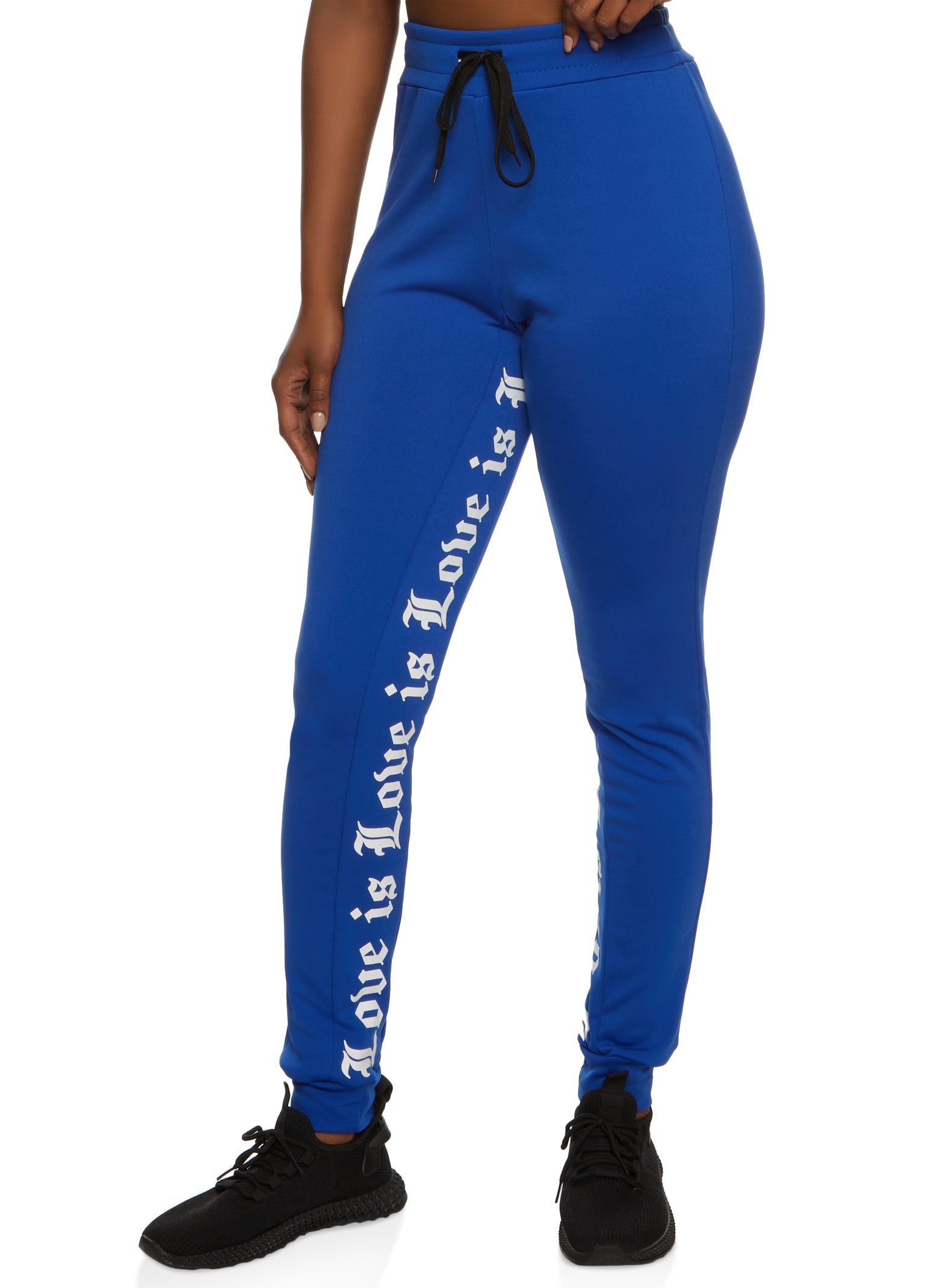 Love Is Graphic Joggers sold by Rainbow