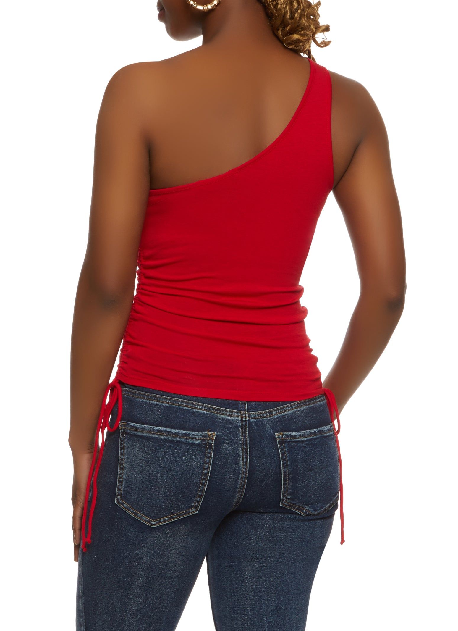 One Shoulder Ruched Tank Top sold by Rainbow product image thumbnail 2