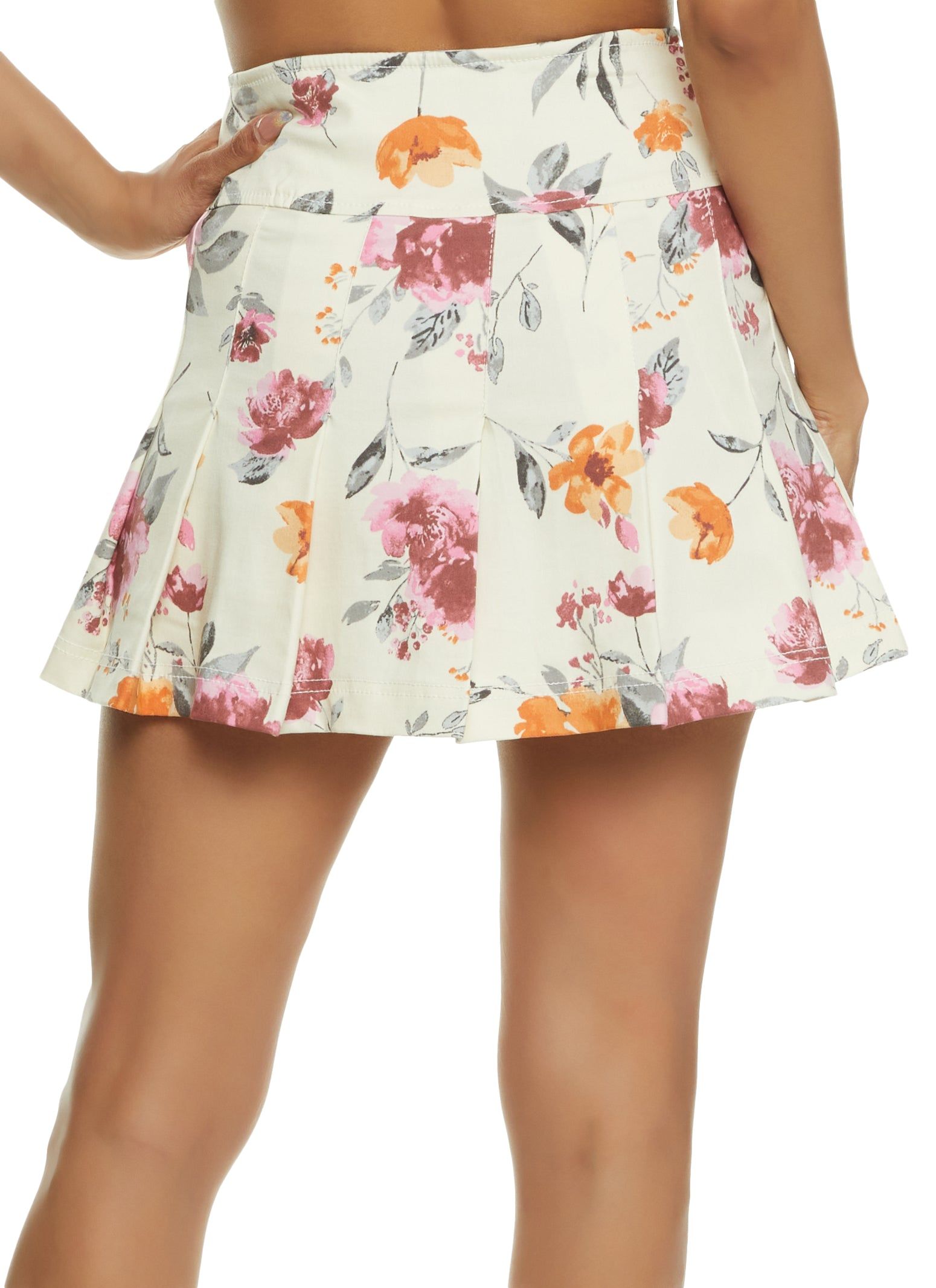 Floral Pleated Mini Skirt sold by Rainbow product image thumbnail 3