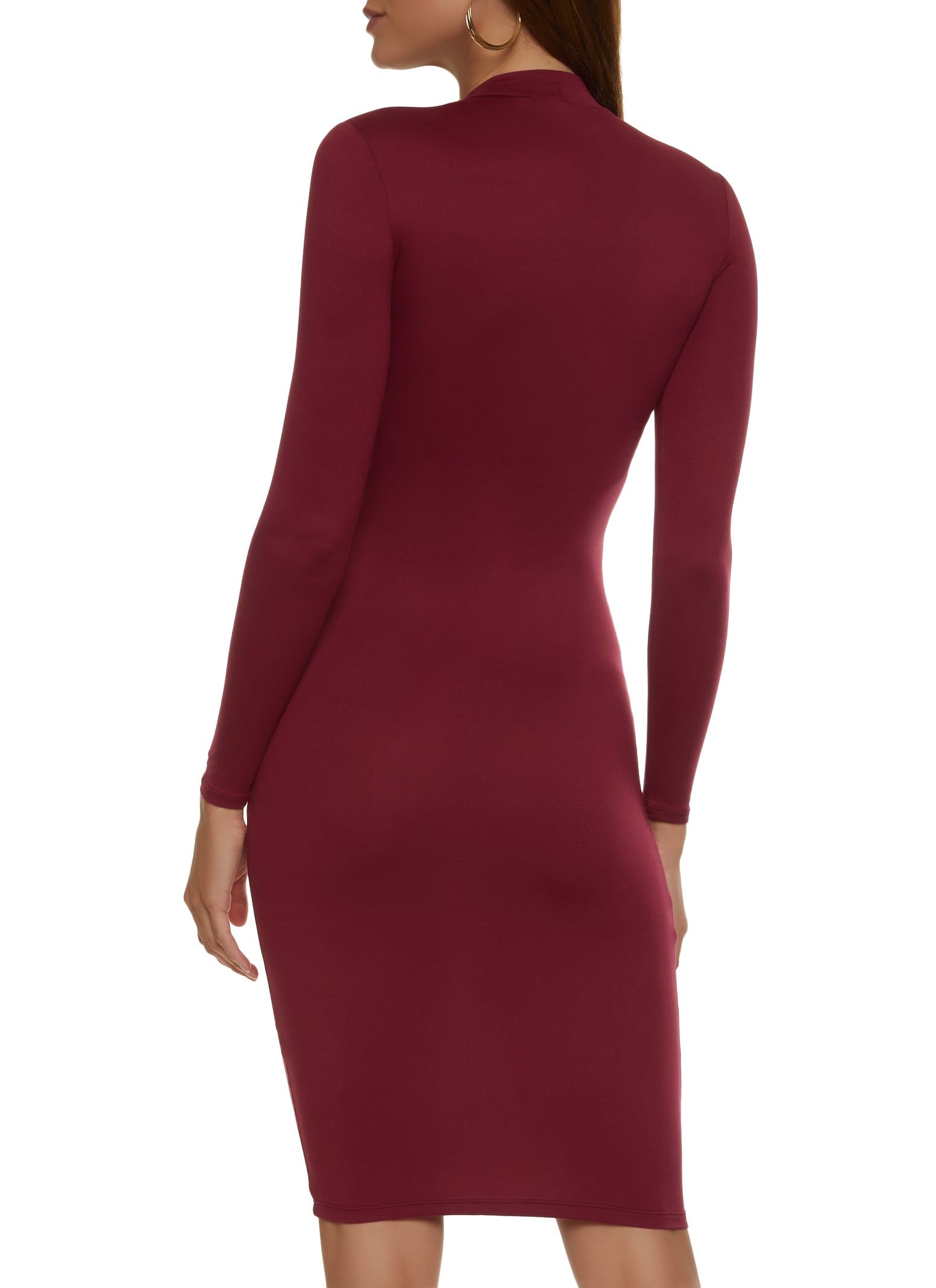 Mock Neck Long Sleeve Midi Dress sold by Rainbow product image thumbnail 3