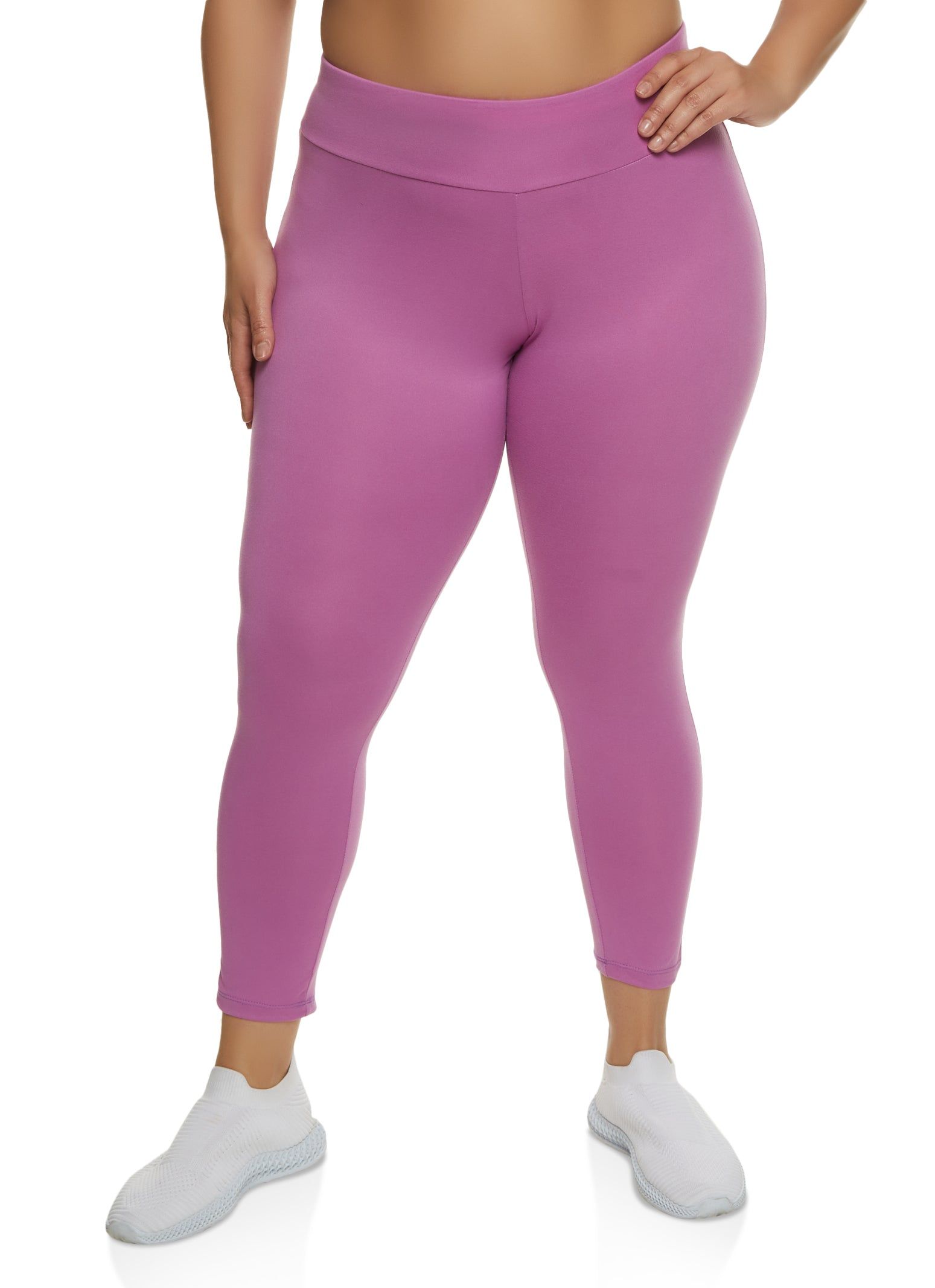 Plus Size High Waist Knit Leggings sold by Rainbow