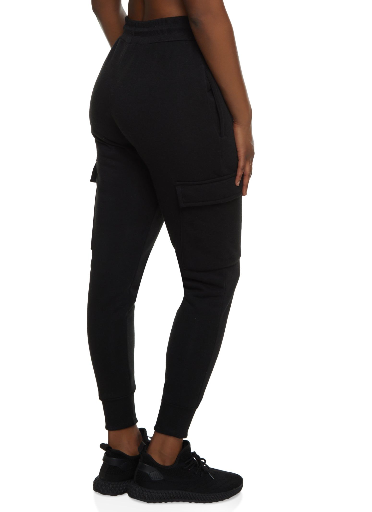 Fleece Cargo Pocket High Waist Joggers sold by Rainbow product image thumbnail 2