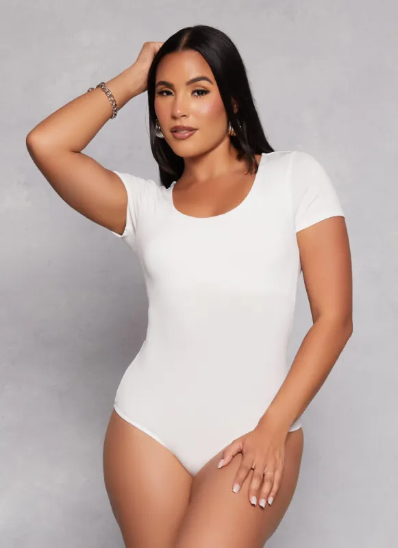 Short Sleeve Scoop Neck Bodysuit sold by Rainbow
