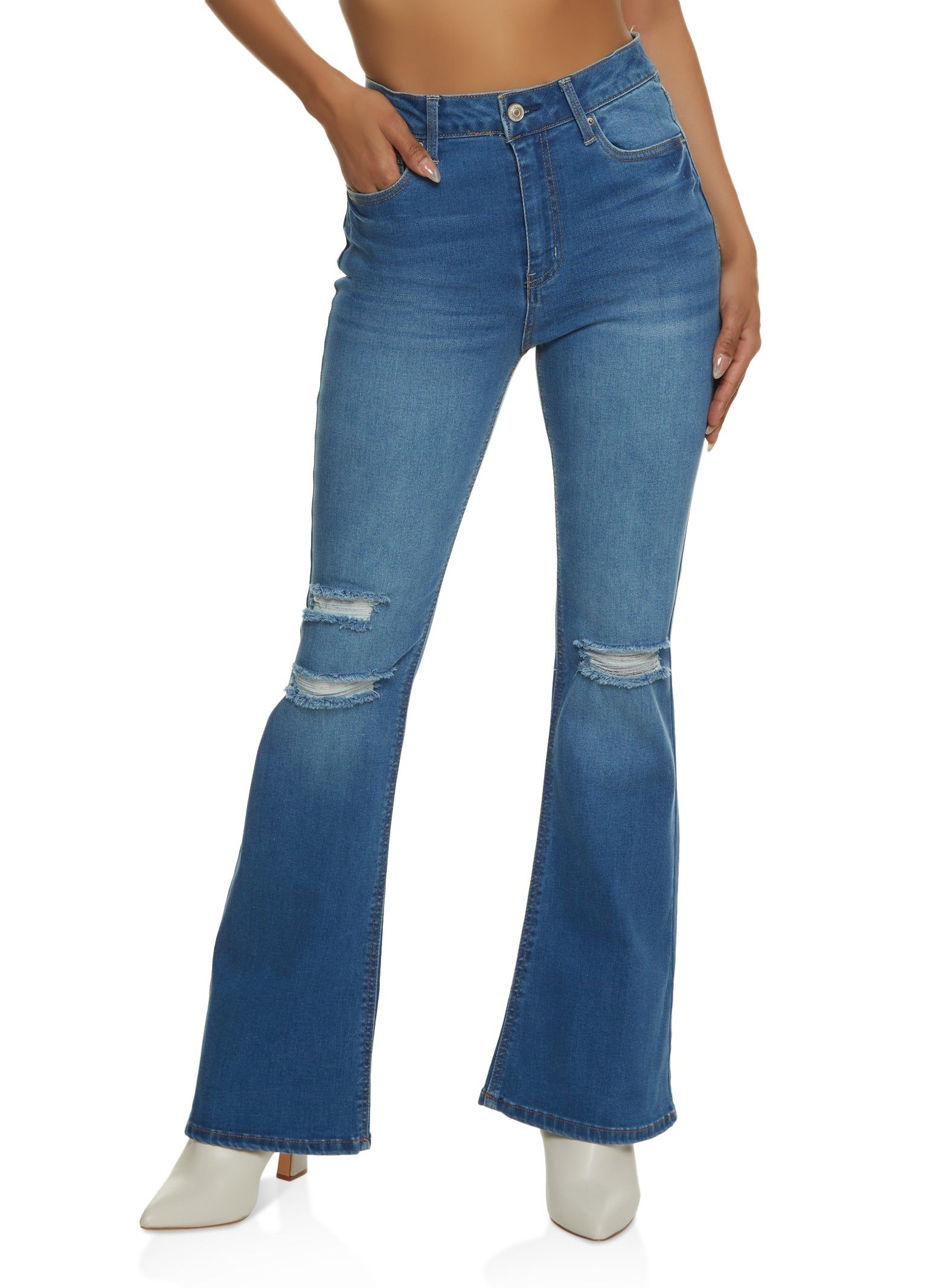 WAX Whiskered Flare Jeans sold by Rainbow