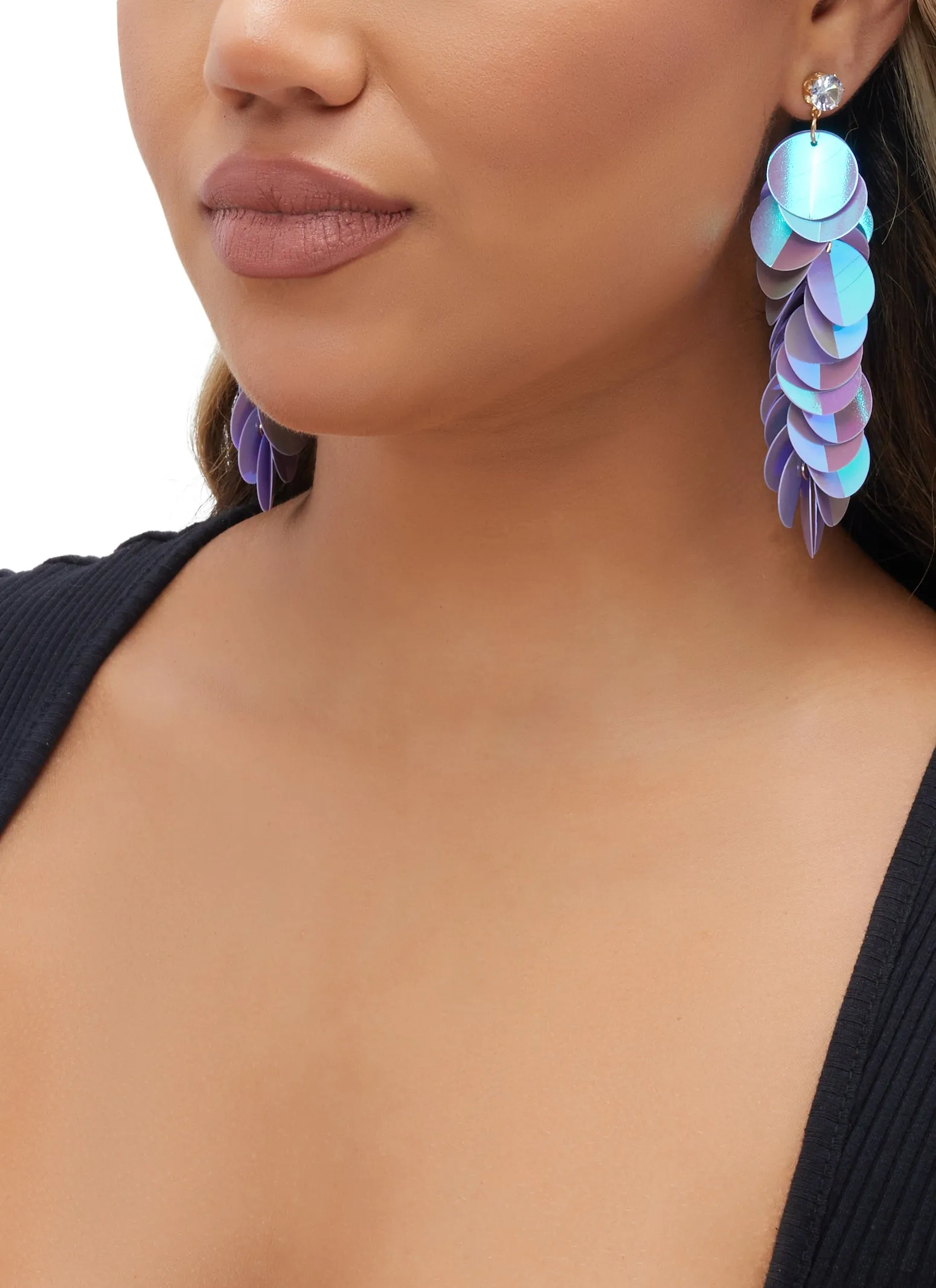 Sequin Drop Earrings sold by Rainbow