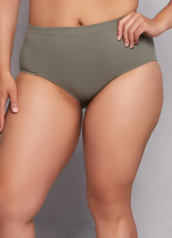 Plus Size Basic Seamless Bikini Panty sold by Rainbow