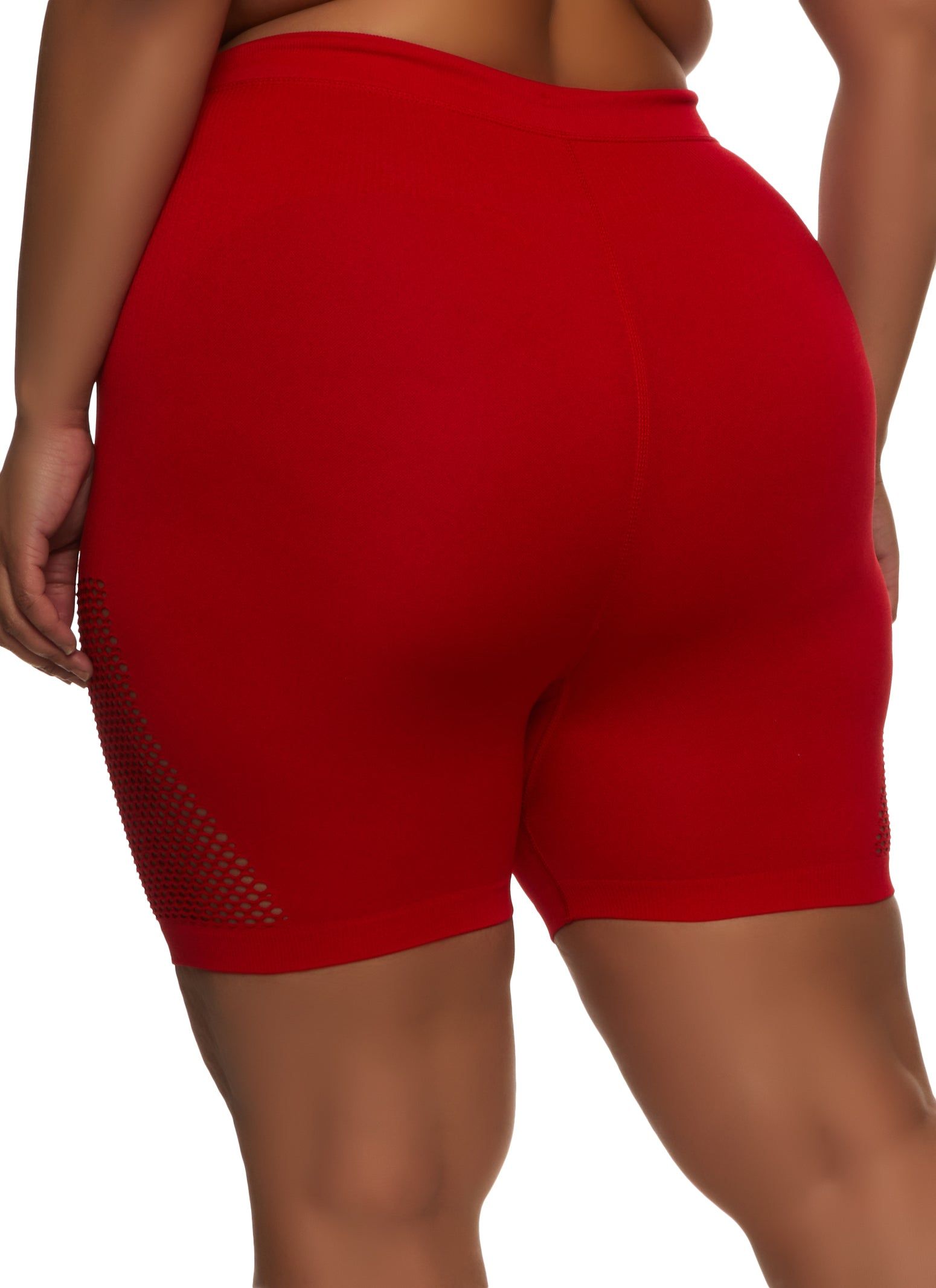 Plus Size Fishnet Laser Cut Shorts sold by Rainbow product image thumbnail 2