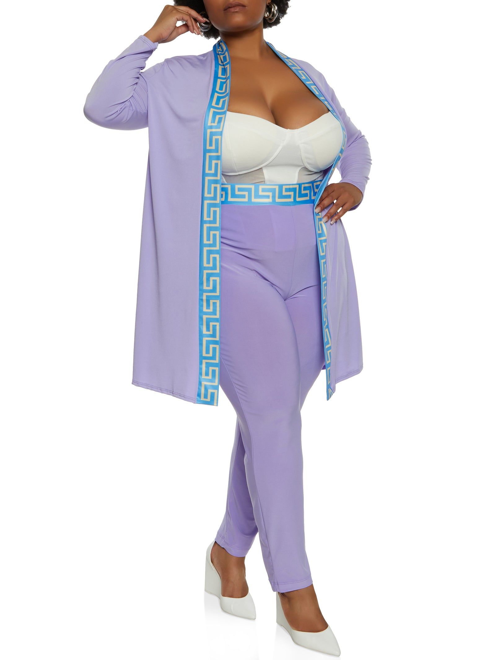 Plus Size Greek Key Trim Duster sold by Rainbow product image thumbnail 2