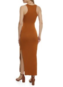 Basic Side Slit Maxi Tank Dress sold by Rainbow