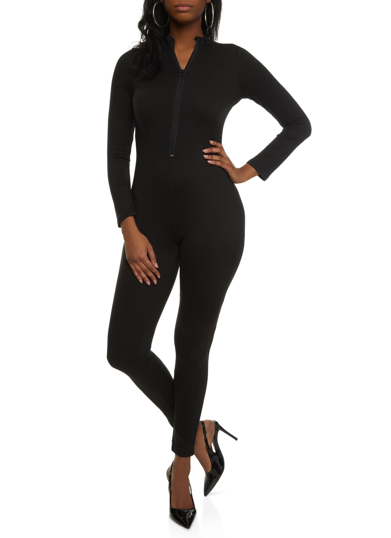 Zip Neck Long Sleeve Catsuit sold by Rainbow