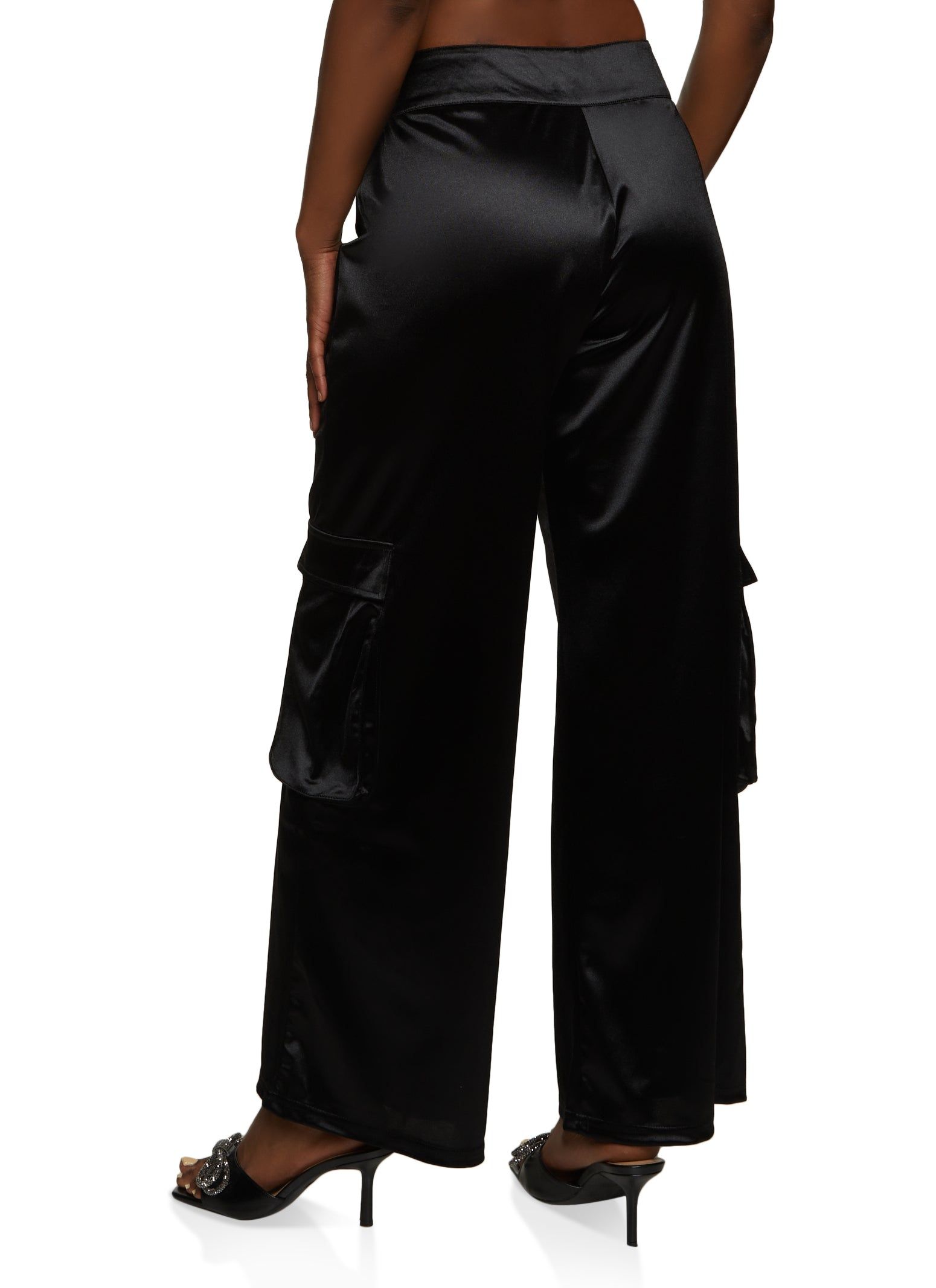 Satin Straight Leg Cargo Pants sold by Rainbow product image thumbnail 3
