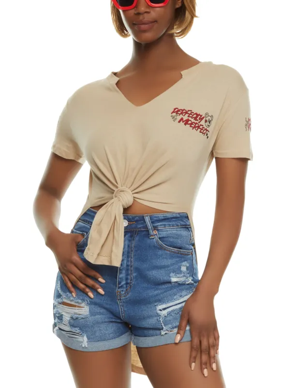 Perfectly Imperfect Bear Knot Front Top sold by Rainbow