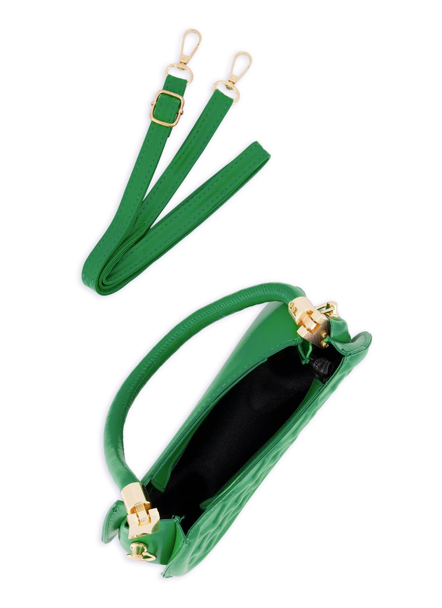 Faux Leather Quilted Shoulder Bag sold by Rainbow product image thumbnail 5