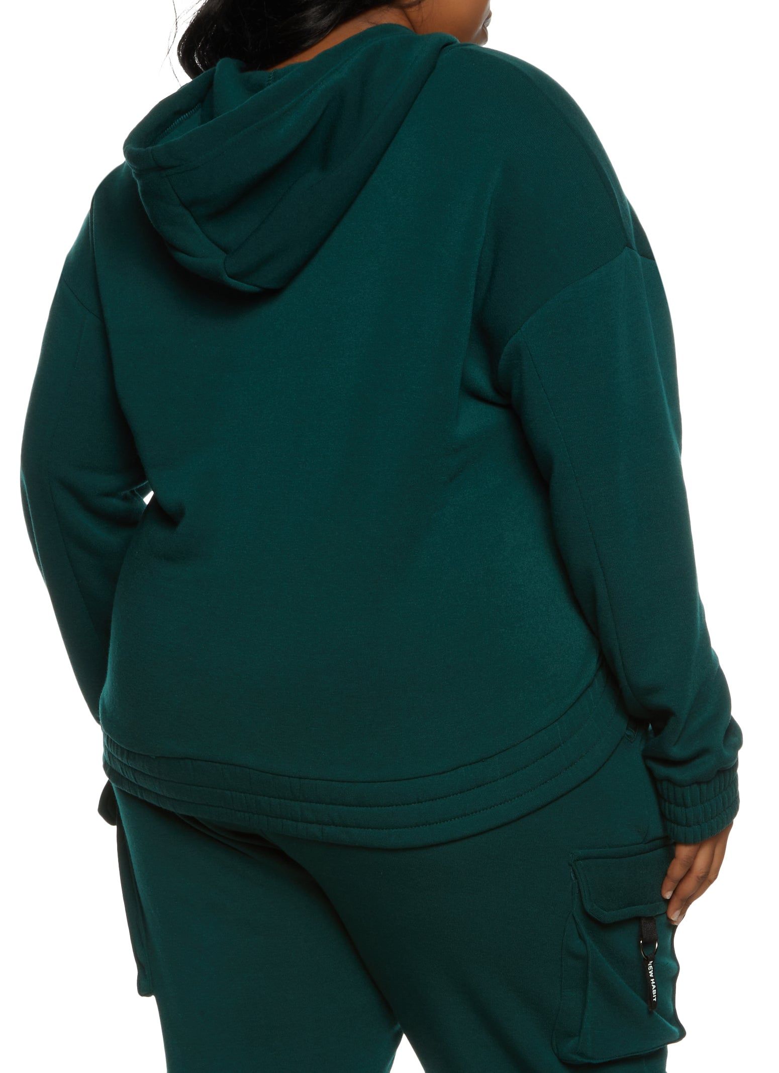 Plus Size Cargo Pocket Front Zip Front Hoodie sold by Rainbow product image thumbnail 3