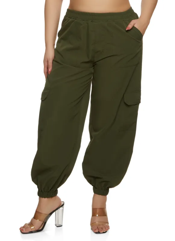Plus Size High Waisted Cargo Pants sold by Rainbow