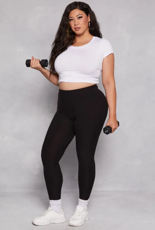 Plus Size High Waisted Leggings sold by Rainbow