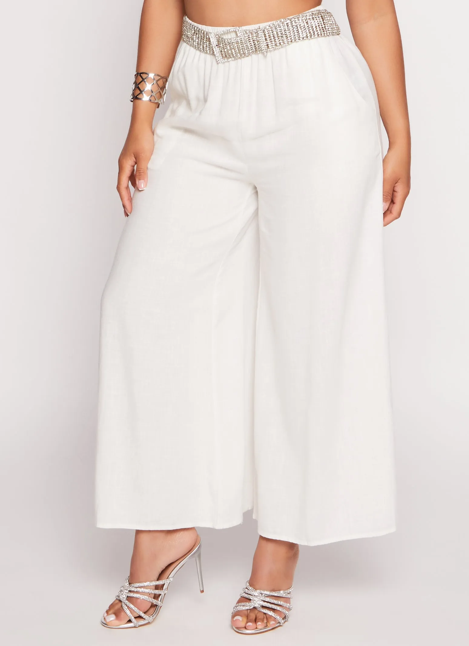 Linen High Waist Wide Leg Pants sold by Rainbow product image thumbnail 2