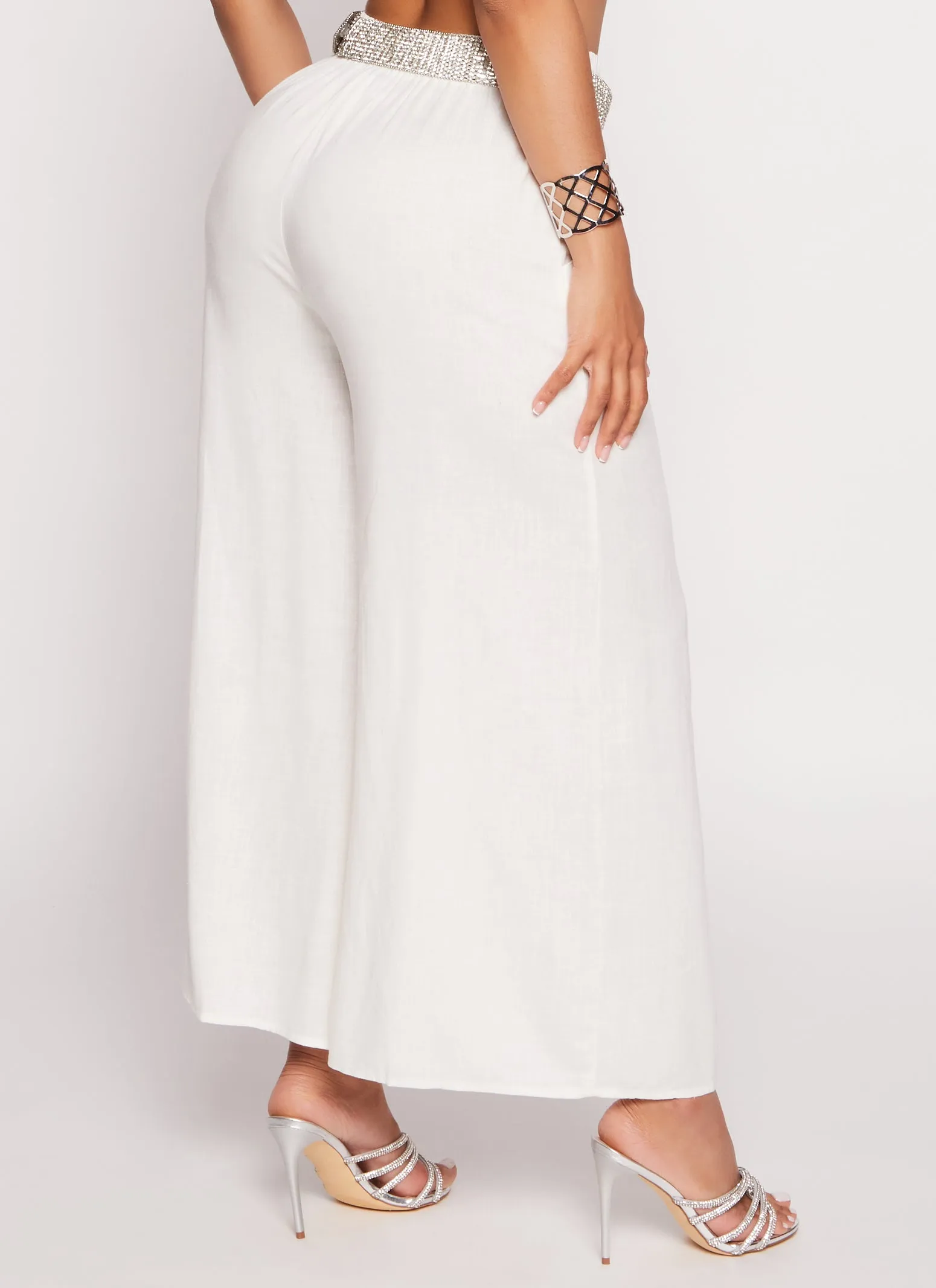 Linen High Waist Wide Leg Pants sold by Rainbow product image thumbnail 3