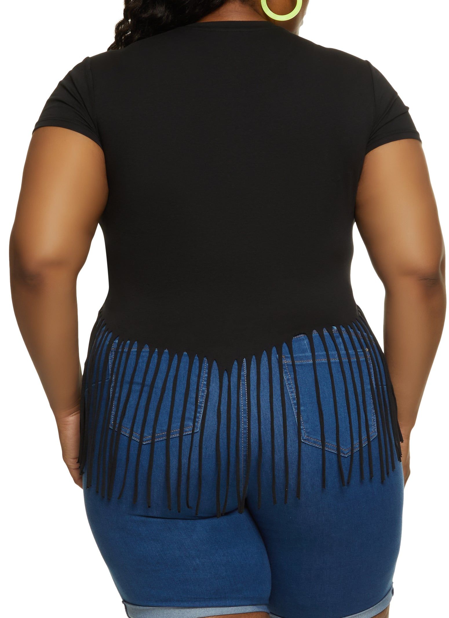 Plus Size Paris 23 Fringe Graphic Tee sold by Rainbow product image thumbnail 2