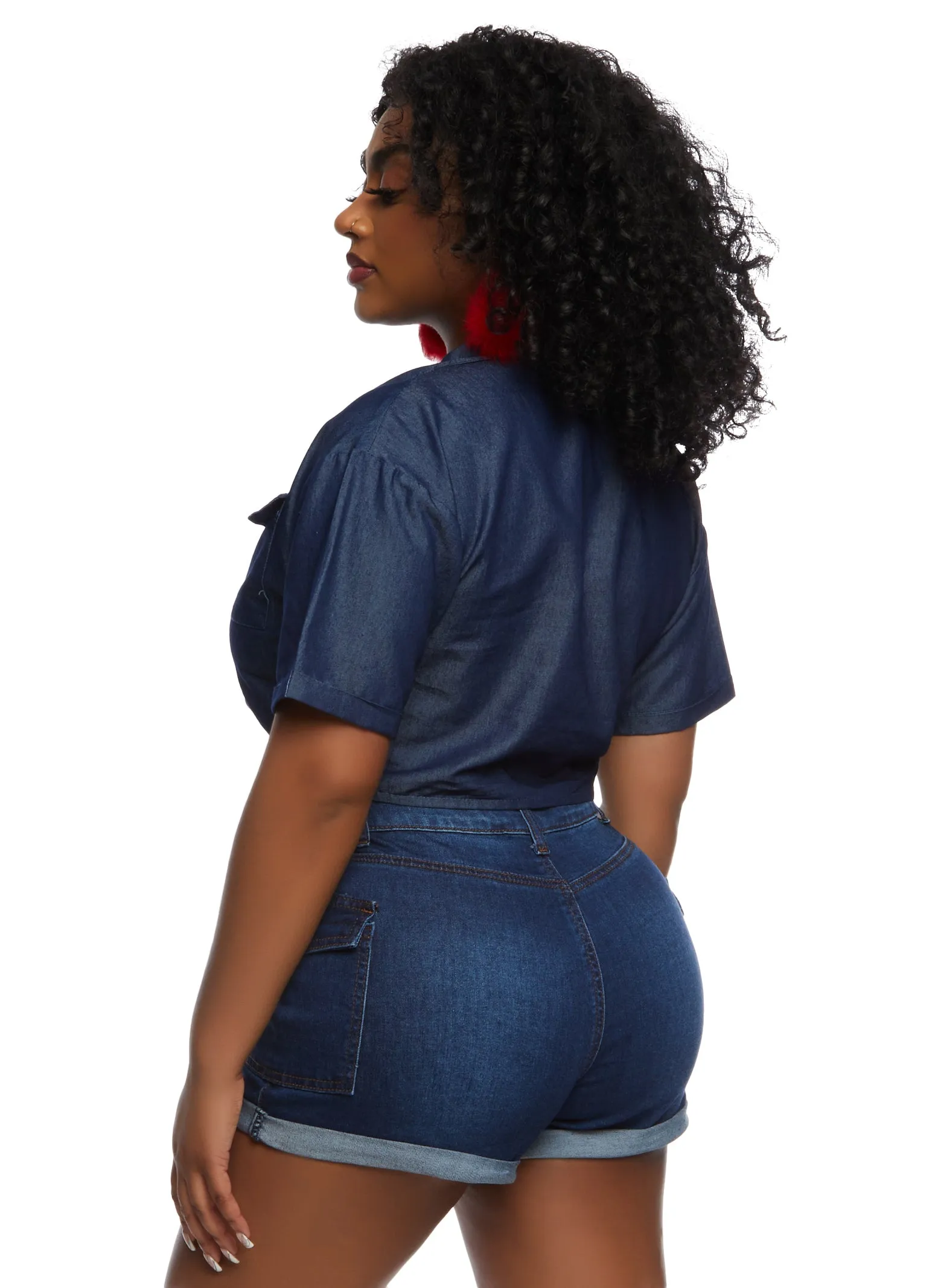 Twist Front Plunge Crop Top sold by Rainbow product image thumbnail 3