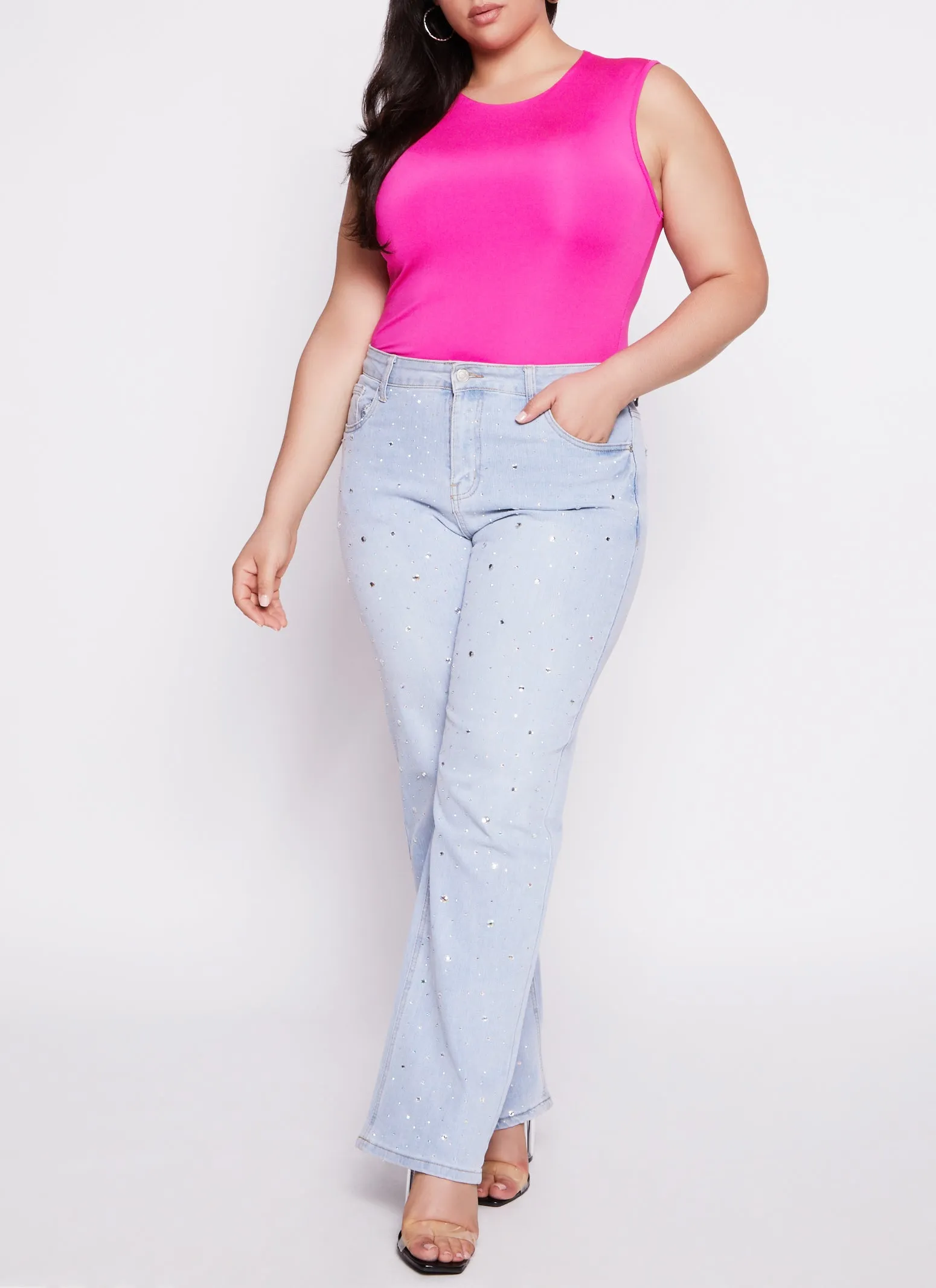 Plus Size Daisy Seamless Crew Neck Bodysuit sold by Rainbow product image thumbnail 2