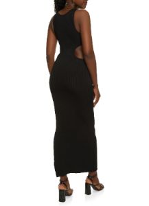 Rib Knit Cut Out Tank Dress sold by Rainbow