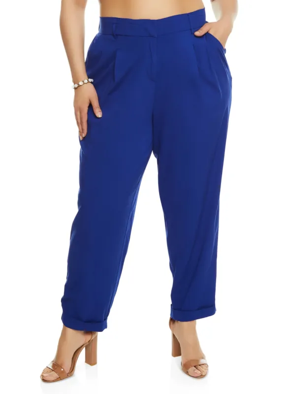 Plus Size Straight Fit Dress Pants sold by Rainbow