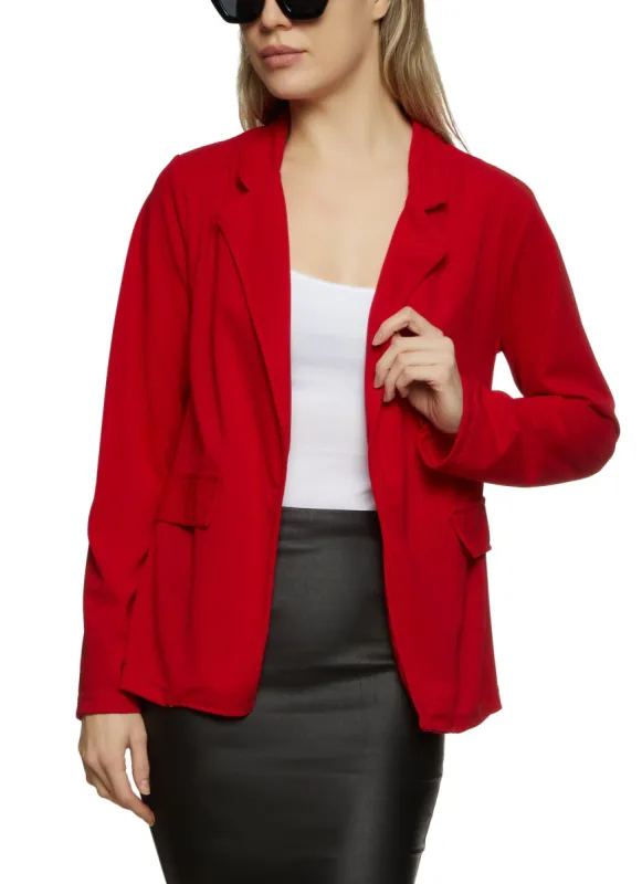 Notch Collar Buttoned Blazer sold by Rainbow