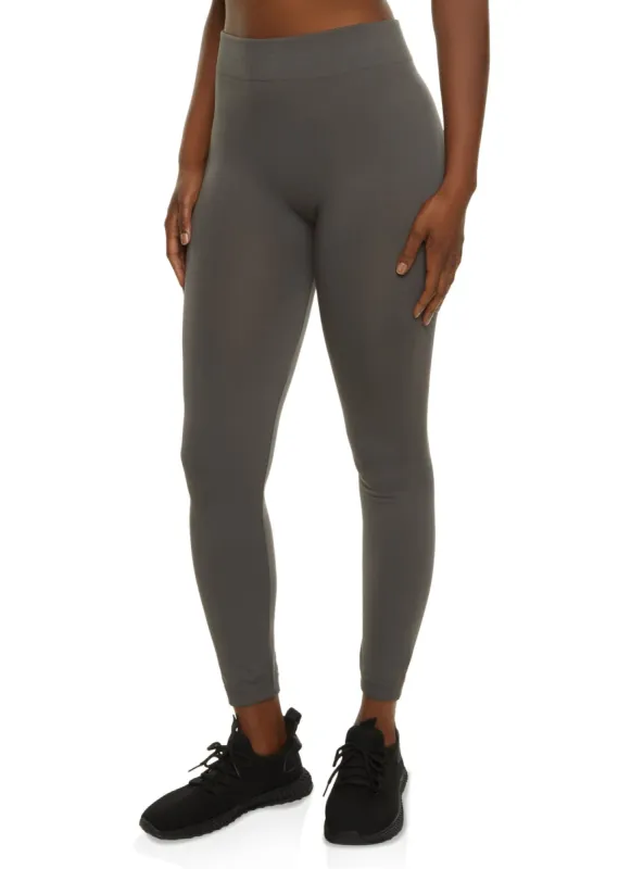 Fleece Basic Seamless Leggings sold by Rainbow