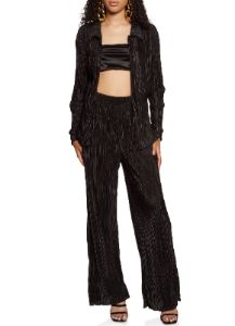 Solid Plisse Button Front Shirt sold by Rainbow