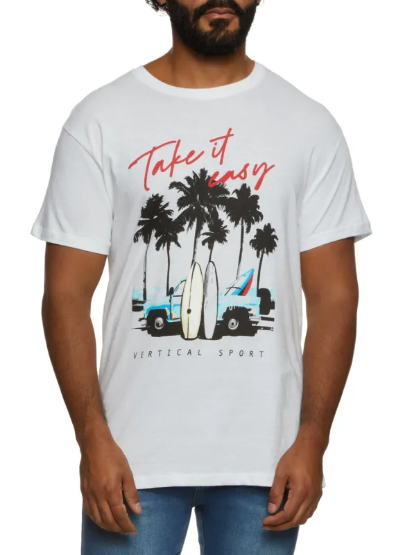 Mens Take It Easy Graphic T Shirt sold by Rainbow