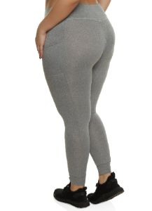 Plus Size High Waist Cell Phone Pocket Leggings sold by Rainbow
