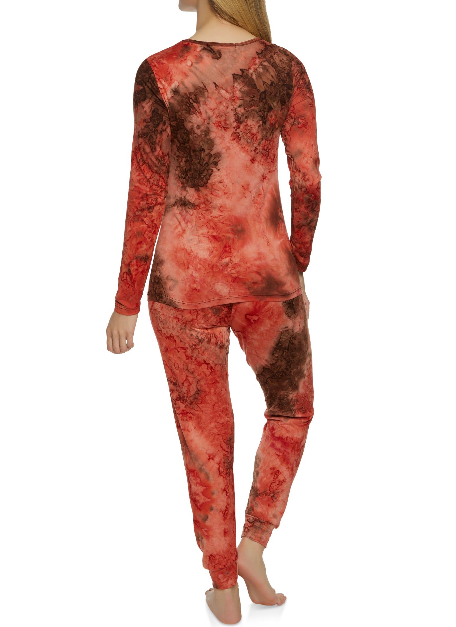 Tie Dye Long Sleeve Pajama Top and Pants Set sold by Rainbow product image thumbnail 3
