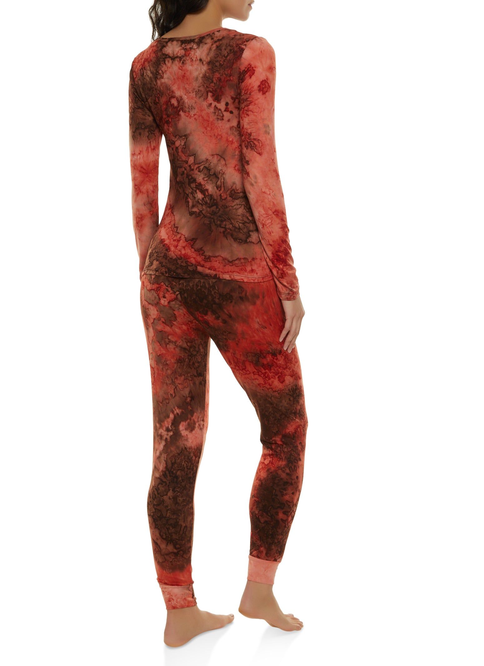 Tie Dye Long Sleeve Pajama Top and Pants Set sold by Rainbow product image thumbnail 2