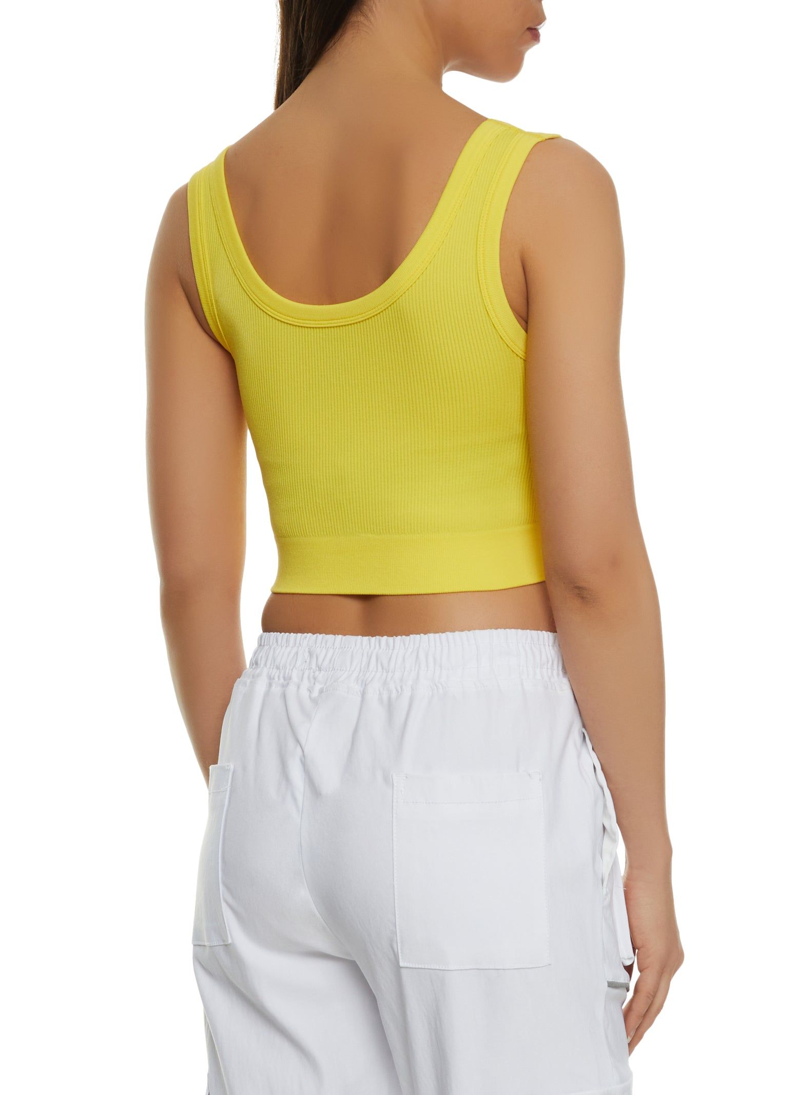 Ribbed Knit Seamless Cropped Tank Top sold by Rainbow product image thumbnail 2