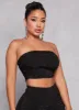 Studded Rhinestone Cropped Tube Top sold by Rainbow