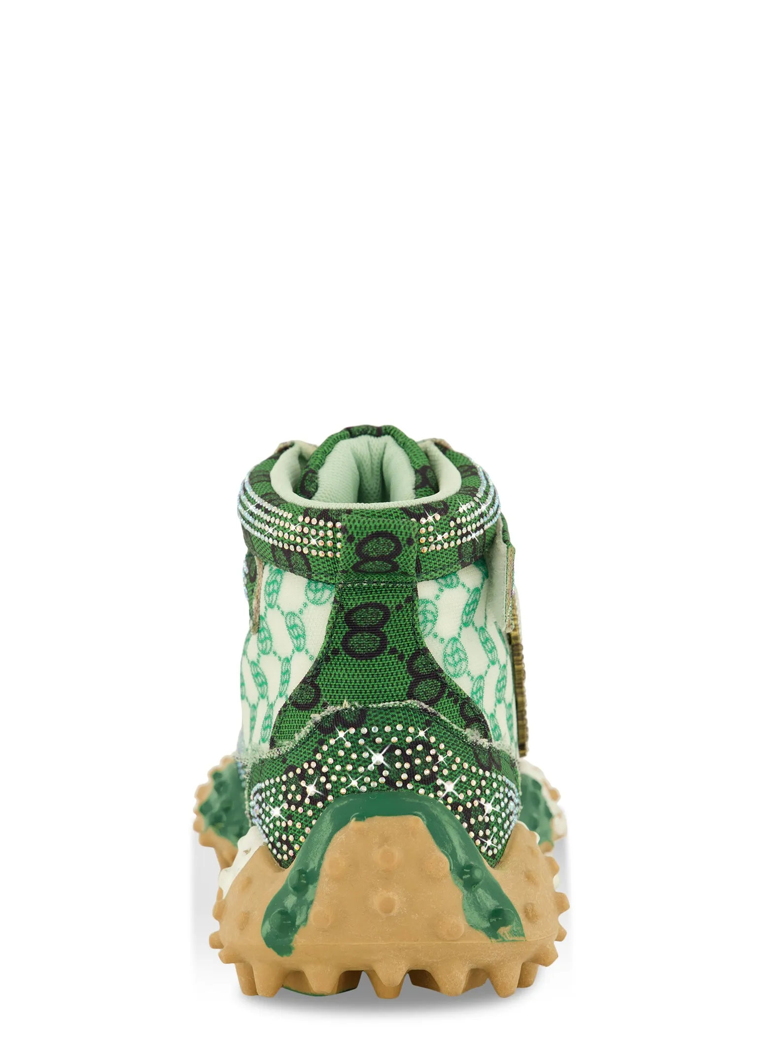 Rhinestone Color Block High Top Lace Up Sneakers sold by Rainbow product image thumbnail 3