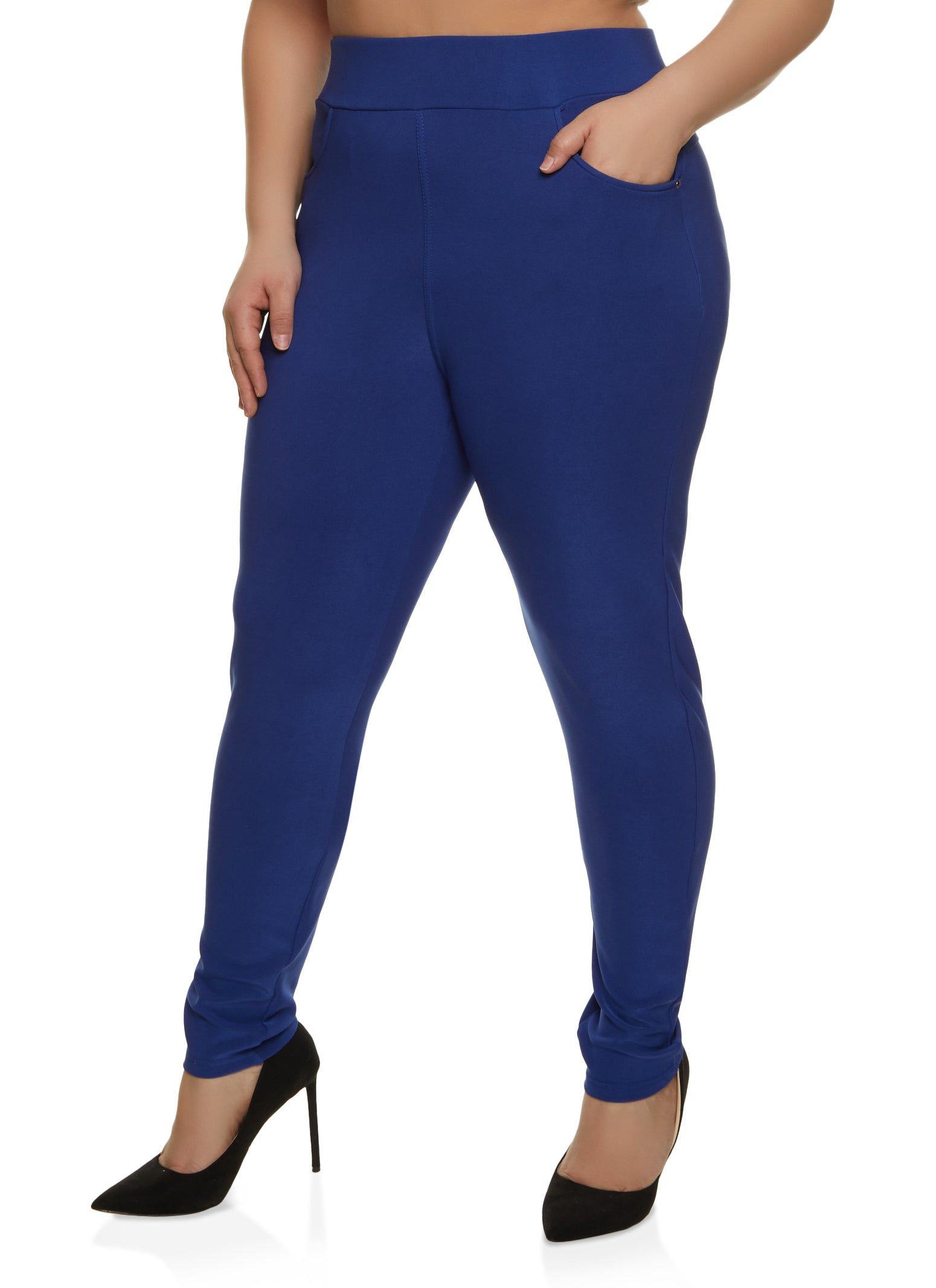 Plus Size Scuba High Waisted Pull On Pants sold by Rainbow