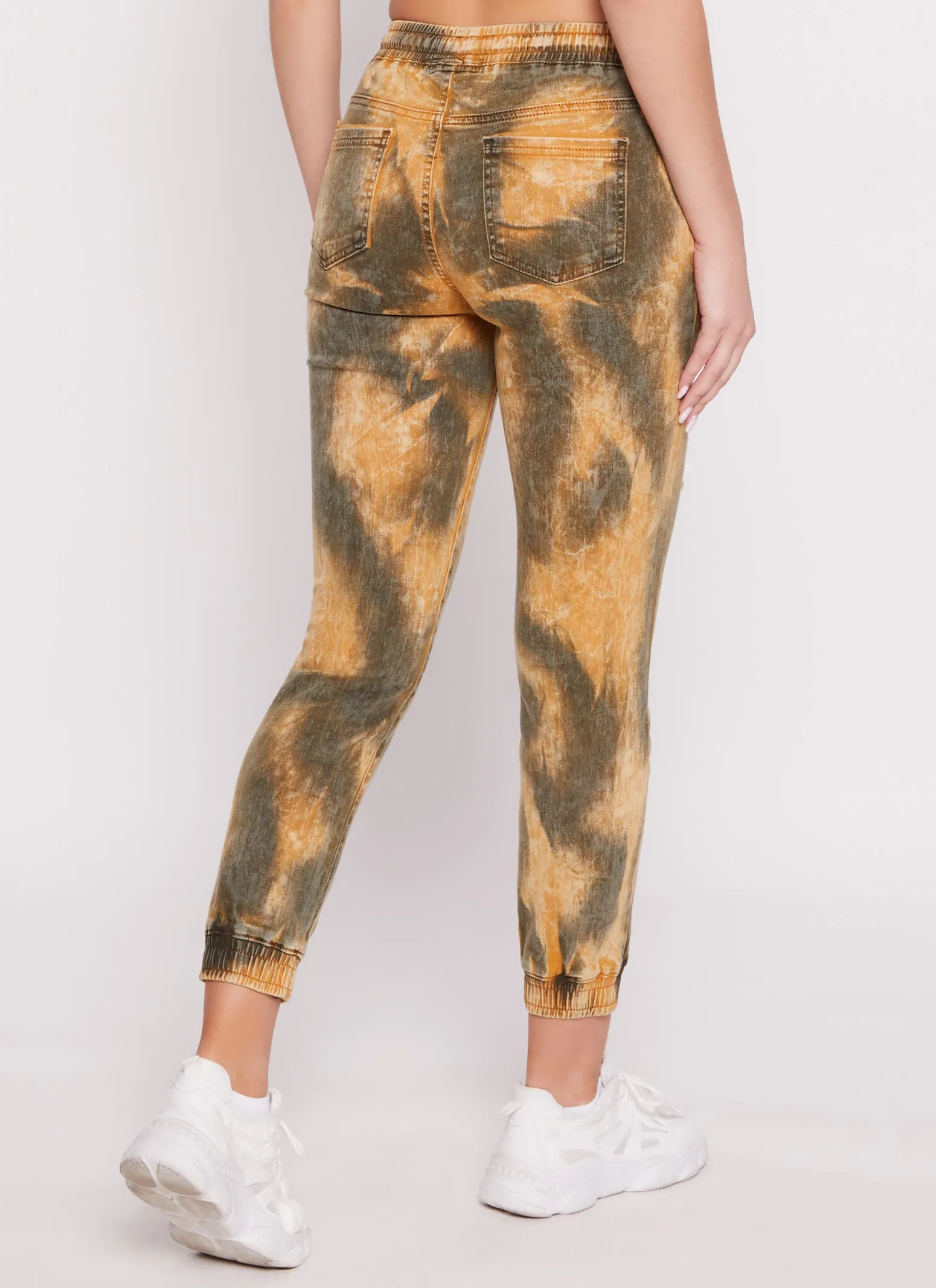 Tie Dye Acid Wash Distressed Denim Joggers sold by Rainbow product image thumbnail 3