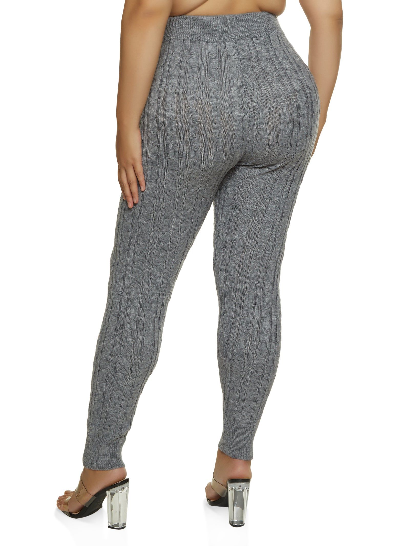Plus Size Cable Knit Skinny Pants sold by Rainbow product image thumbnail 2