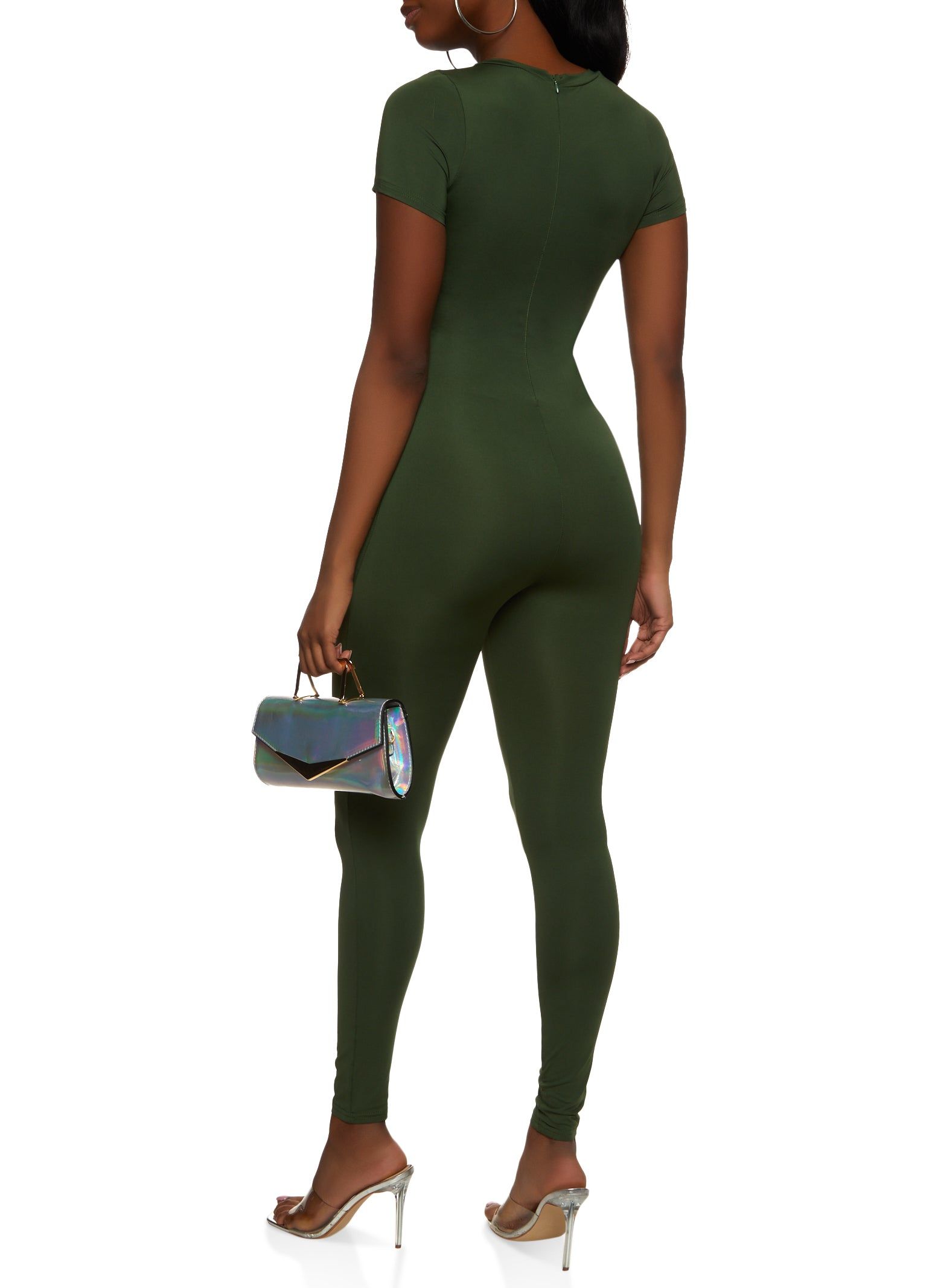 Short Sleeve Crew Neck Jumpsuit sold by Rainbow product image thumbnail 2