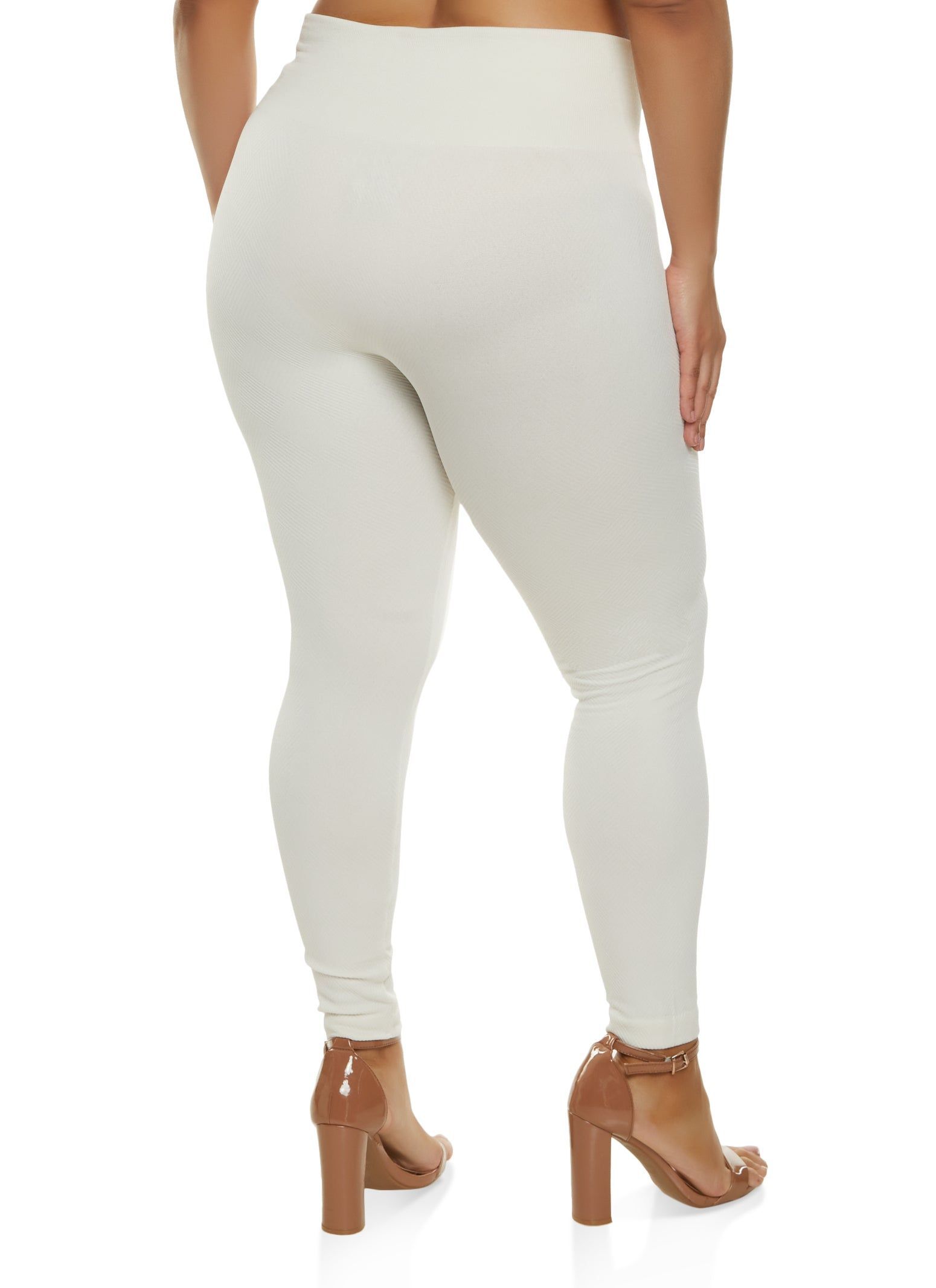 Plus Size Seamless Fleece Lined Leggings sold by Rainbow product image thumbnail 2