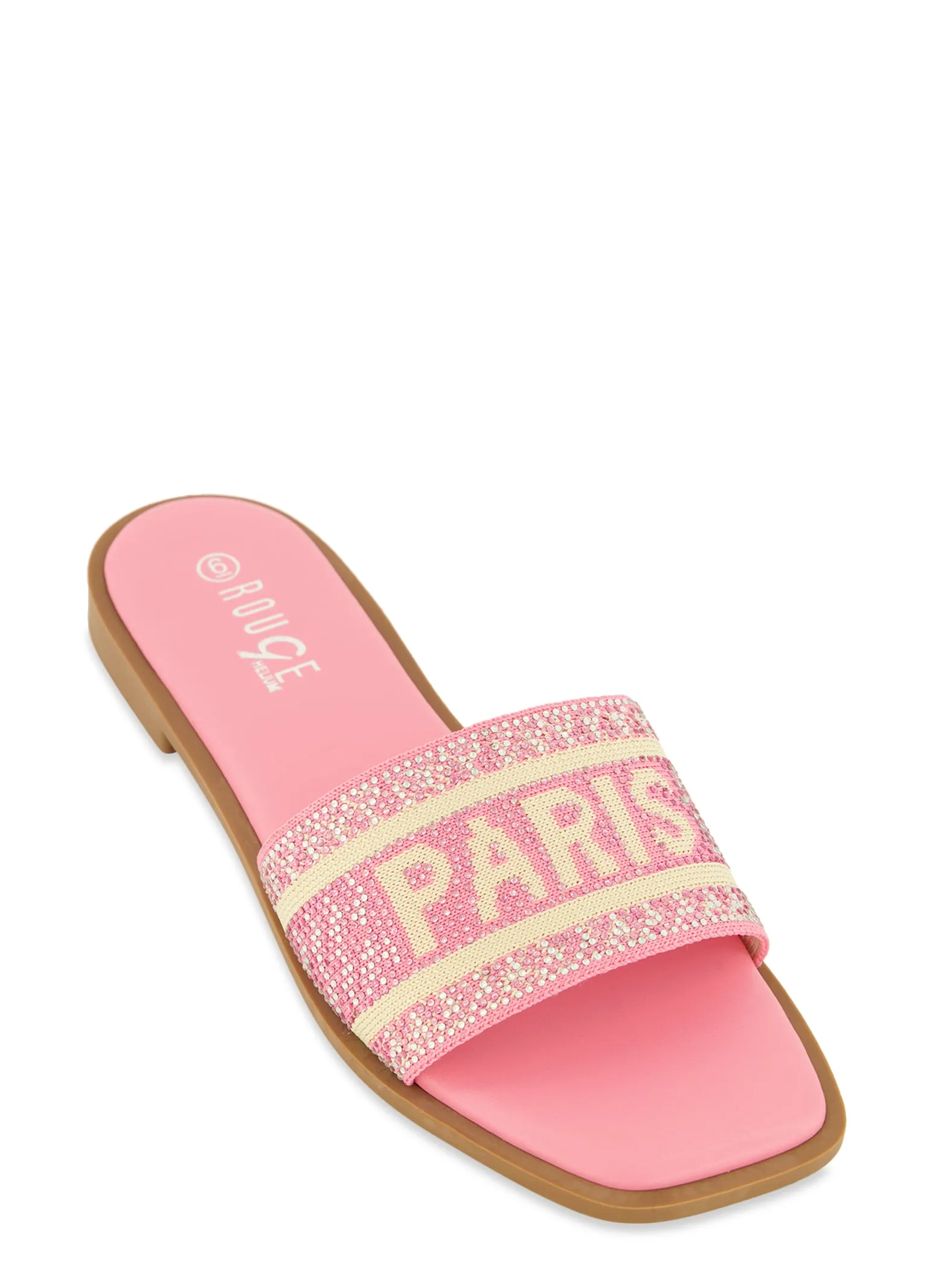 Rhinestone Paris Slide Sandals sold by Rainbow