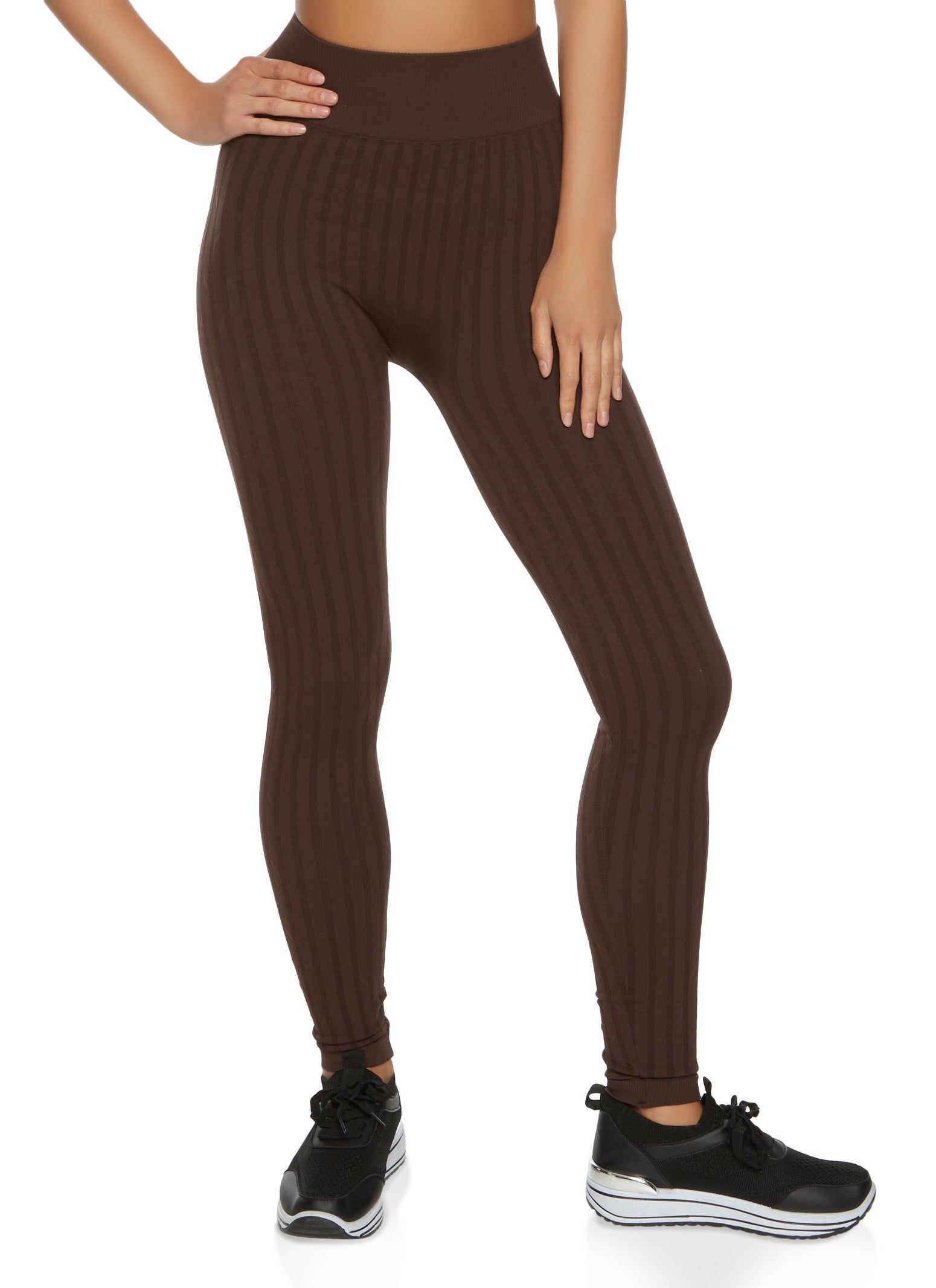 Seamless Ribbed High Waisted Leggings sold by Rainbow