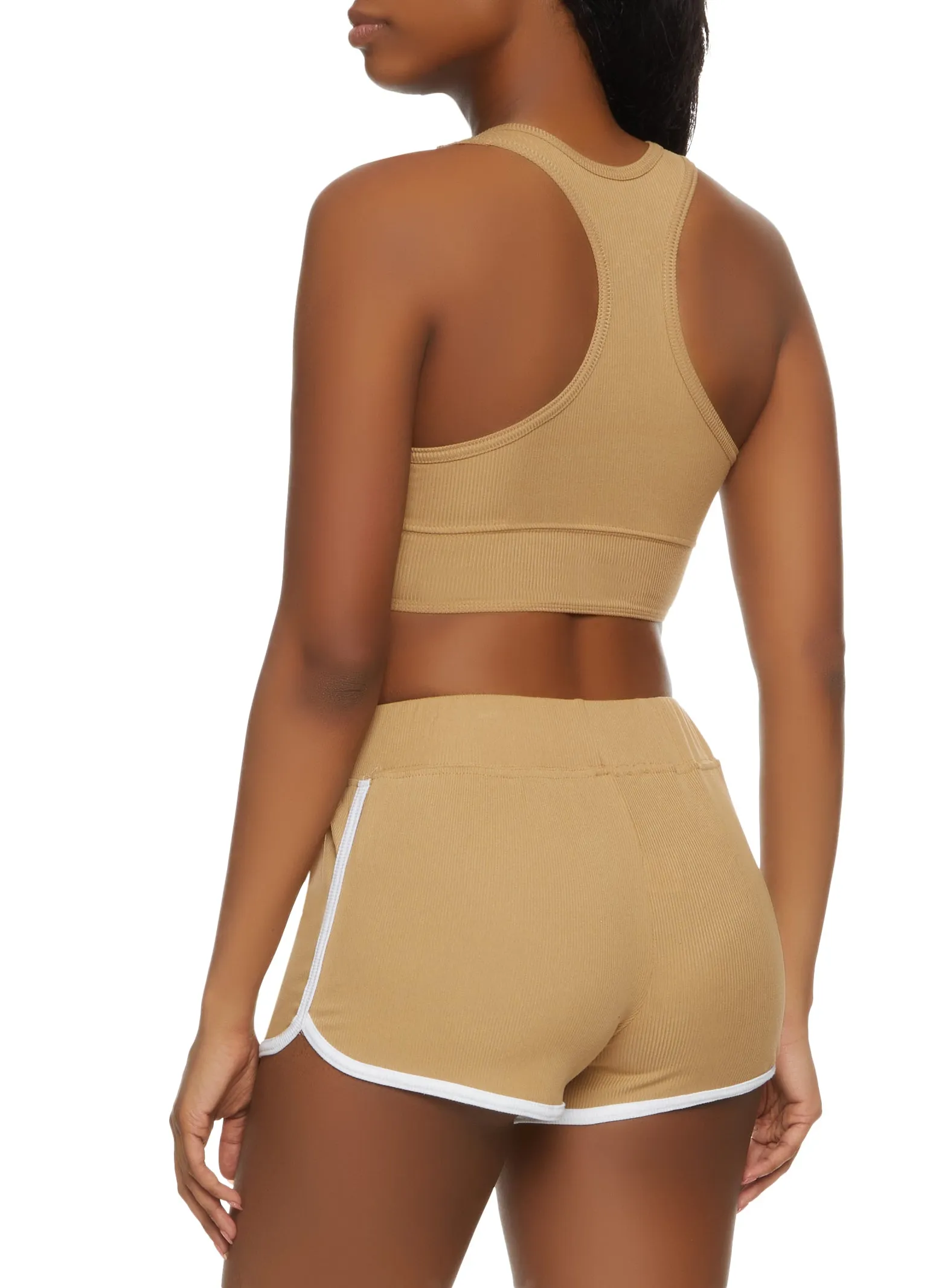 Rib Knit Pajama Tank Top and Dolphin Shorts sold by Rainbow product image thumbnail 2