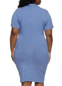 Plus Size Johnny Collar Midi Polo Dress sold by Rainbow