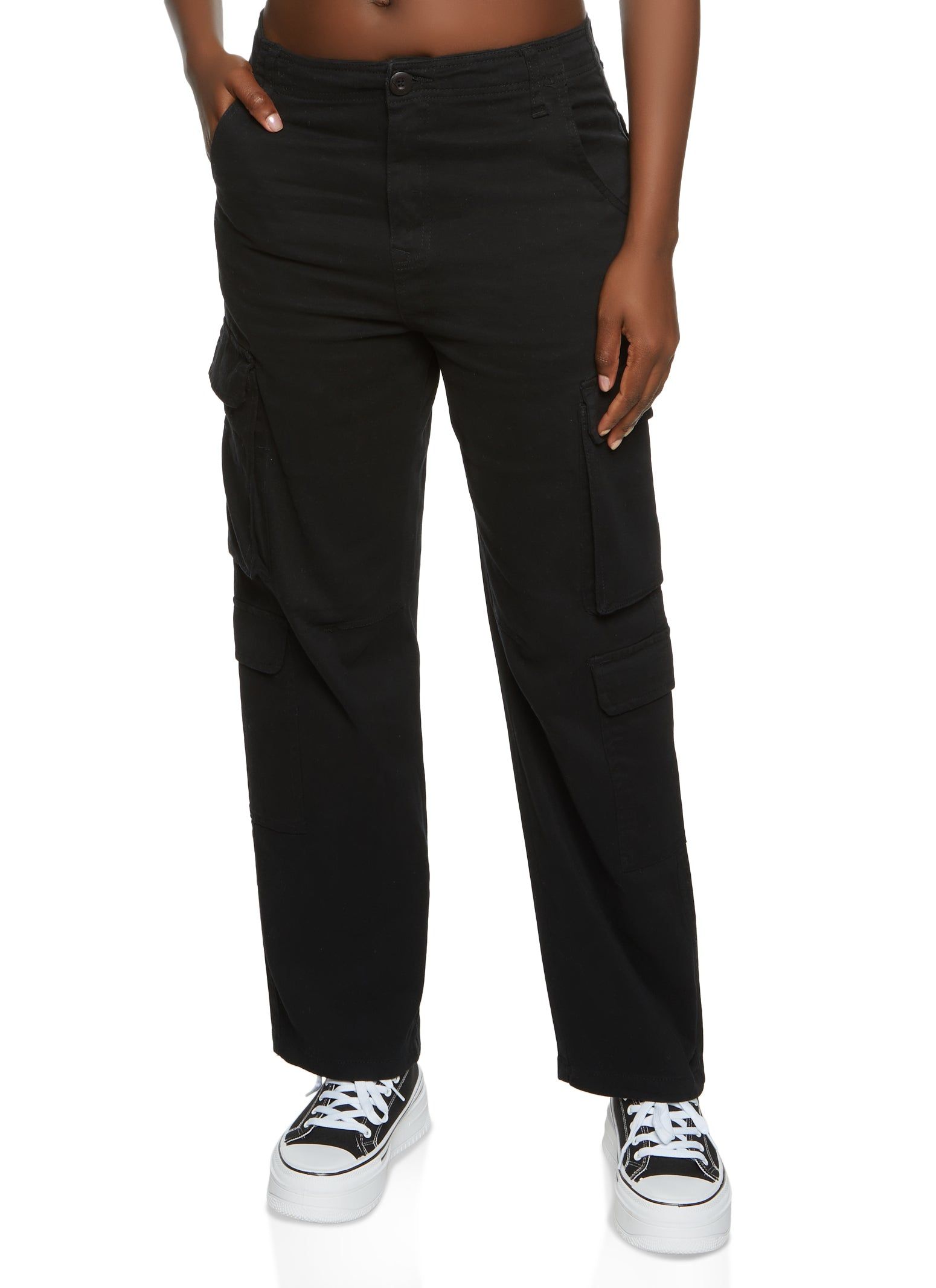 Twill Cargo Pocket Pants sold by Rainbow